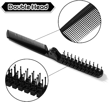 ExceLife Foldable Hair Comb Travel Pocket Size Collapsible Comb Double Headed Folding Hair Brush Massage Detangle Antistatic Hairdressing Tools for Women Men - Image 4