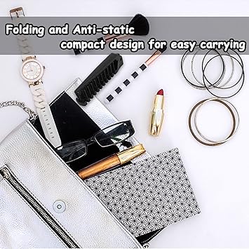 ExceLife Foldable Hair Comb Travel Pocket Size Collapsible Comb Double Headed Folding Hair Brush Massage Detangle Antistatic Hairdressing Tools for Women Men - Image 5