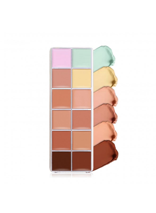 VERONNI Cream Concealer Palette, 12 Colors Makeup Contour Face Contouring Cream Palette, Full Coverage Camouflage Base Foundation Makeup Palette, Professional Daily Makeup - pzsku/ZB391B1302BDAC1508A5DZ/45/_/1728373320/f80f7d06-24a4-46d1-ab89-140635fa8dc4