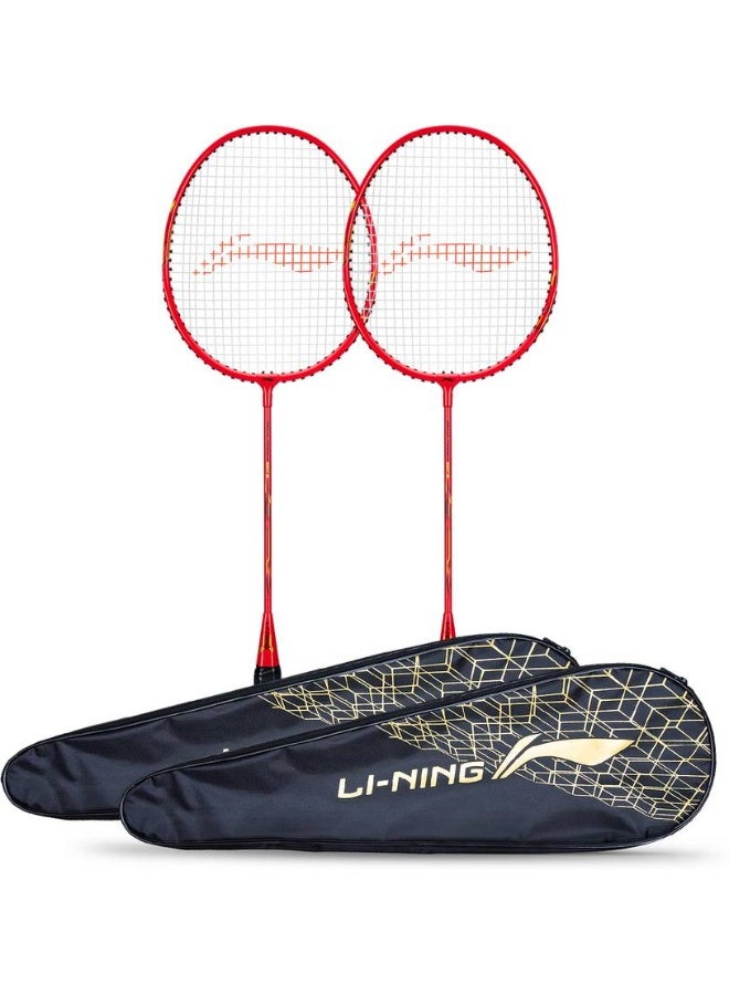 Li-Ning LI-NING Mega Power MP 8 - Pack of 2 + 2 Full Covers Multicolor Strung Badminton Racquet  (Pack of: 4, 90 g) - Image 1