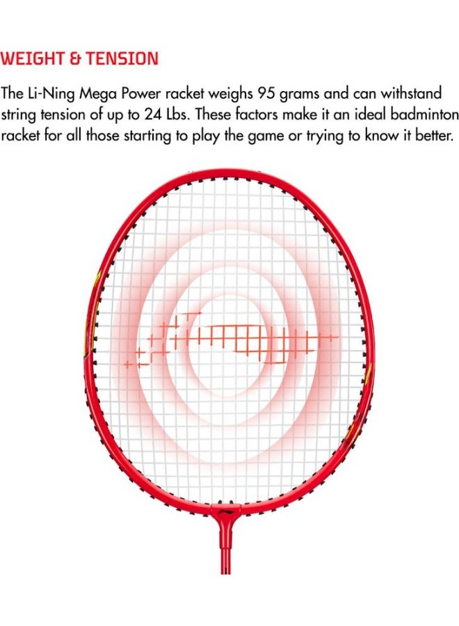 Li-Ning LI-NING Mega Power MP 8 - Pack of 2 + 2 Full Covers Multicolor Strung Badminton Racquet  (Pack of: 4, 90 g) - Image 3