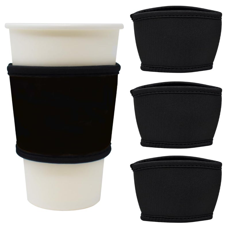 G7 Power TahoeBay Coffee Cup Sleeves  12 16 and 20 oz Starbucks Compatible Reusable Neoprene Insulator Black 4 