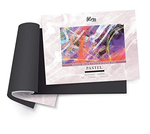 Arto FABRIANO Pastel black colour paper book Tiziano A4160 gsm 24 sheets by ARTO - Image 2