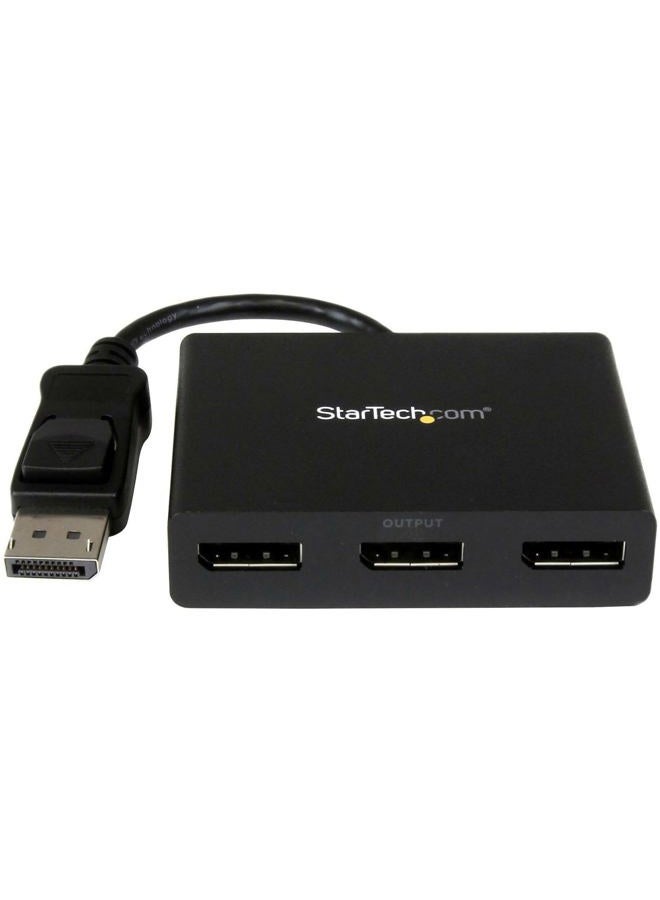 StarTech .com 3-Port DisplayPort 1.2 Splitter, DisplayPort to 3x DP Multi-Monitor Adapter, Dual 4K 30Hz and 1080p 60Hz Computer MST Hub, Windows Only (MSTDP123DP) - Image 1