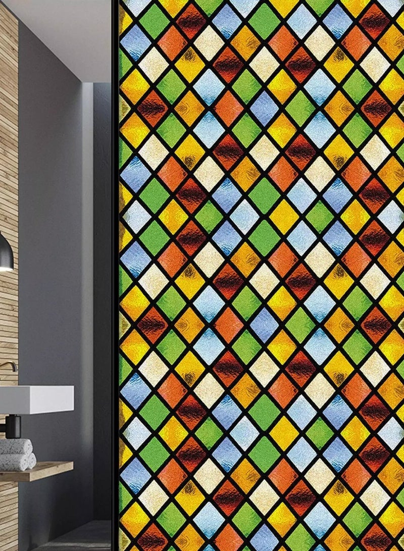 ملصق حائط الخصوصية على شكل نافذة بنمط هندسي  - Image 5