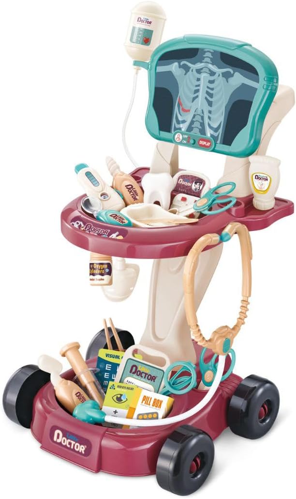 Mini Panda Medical Cart X-Ray Screen Combo Kit for Kids 3+ - Image 1