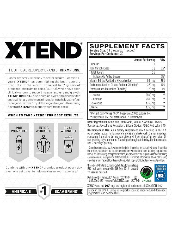 اسكتيند مسحوق BCAA الأصلي من XTEND بنكهة الفراولة والكيوي - Image 4
