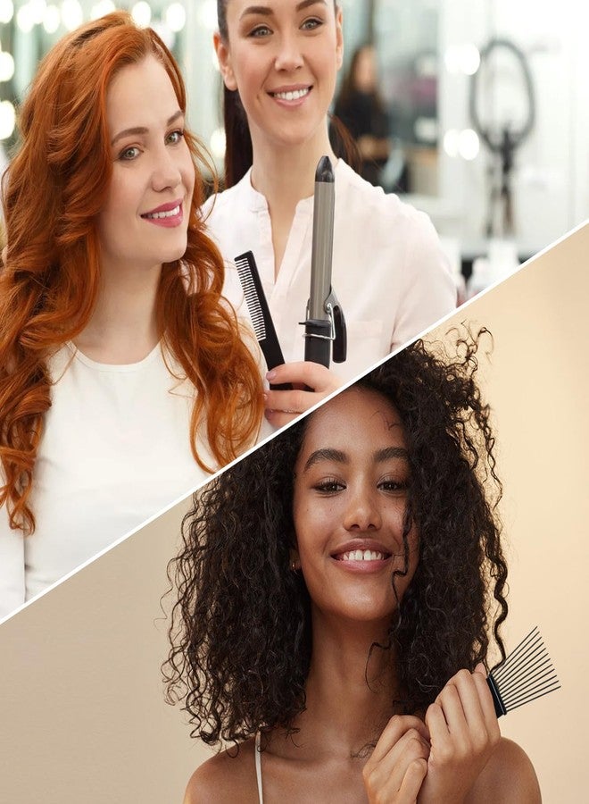 SIMPOR Afro Hair Pick for Men Hair Comb with Metal Pick for Afro Hair, Wide Tooth Comb for Hair Styling, Afro Pick for Women Styling Comb Styling Tool for Natural Curly Hair Beard, 3PCS - Image 5