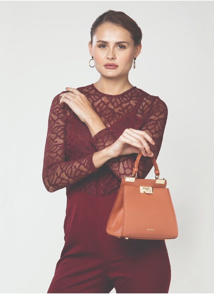 AMICA - Zoe Mini Crossbody Bag for Women- Tan Brown - Image 1