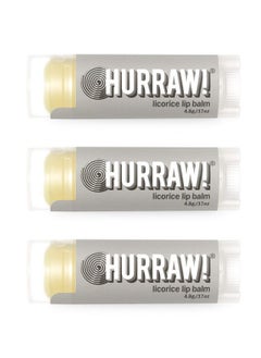 Hurraw! Licorice Lip Balm 3 Pack: Organic Certified Vegan Cruelty and Gluten Free NonGMO 100% Natural Ingredients Bee Shea Soy and Palm Free Made in USA  - Image 2