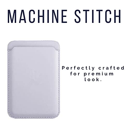 Captese Faux Leather Unisex MagIT Wallet Pouch, Card Holder, Compatible with MagSafe/PixelSnap, for iPhone 17/16/15/14/13/12/Pixel 10 Series (Lavender Gray) - Image 2