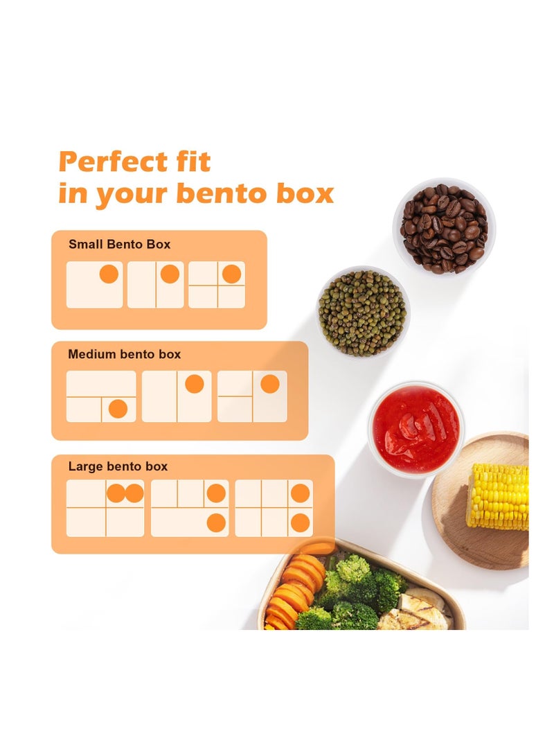 6Pcs Small Food Containers with Lids 160ML Plastic Snack Pots Airtight Kitchen Reusable Stackable Pots for Lunch Microwave Freezer Safe and Dishwasher - Image 5