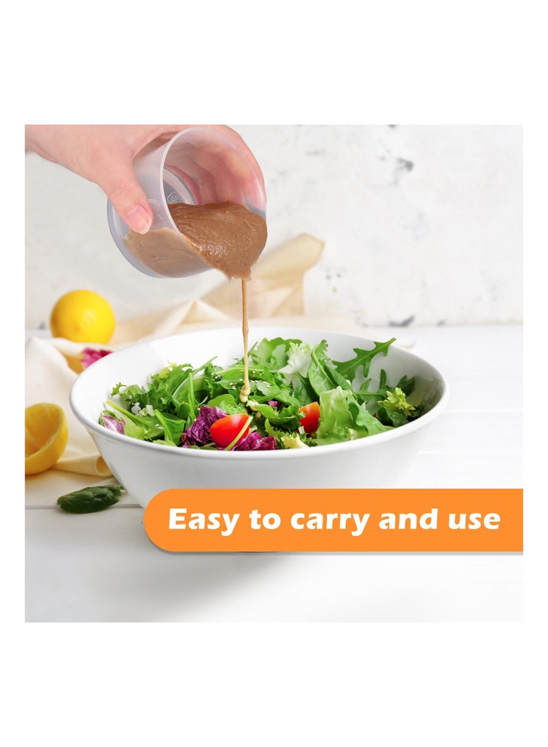 6Pcs Small Food Containers with Lids 160ML Plastic Snack Pots Airtight Kitchen Reusable Stackable Pots for Lunch Microwave Freezer Safe and Dishwasher - Image 4