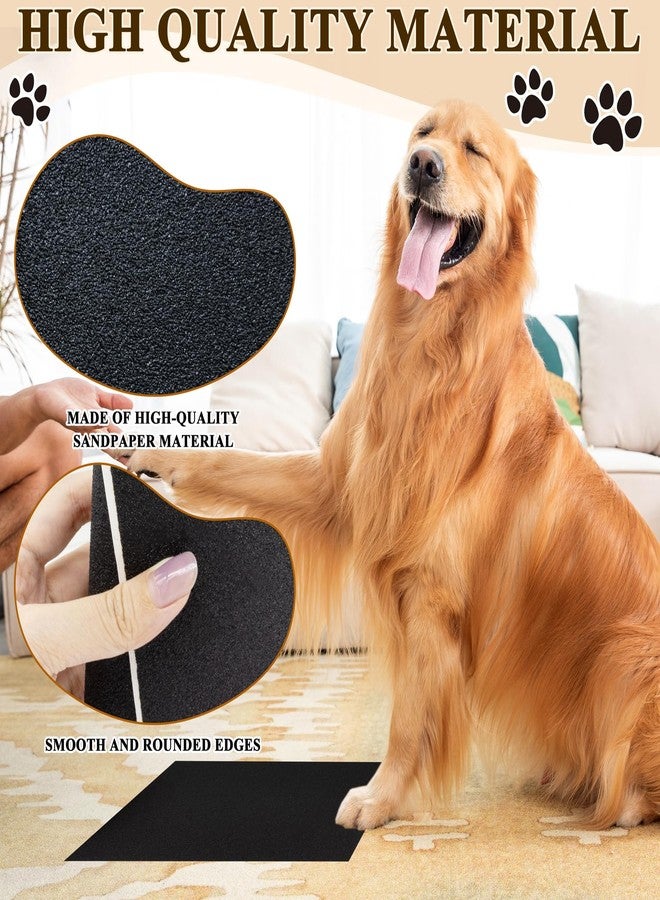 Niuohoy 9 Pcs Dog Nail File Scratcher Self-Adhesive Replacement Sandpaper for Dog Scratch Pad Nail Files for Pet Manicure & Pedicure, Litter Box, Furniture or Any Flat Surface (9.2''x11.2'') - Image 3