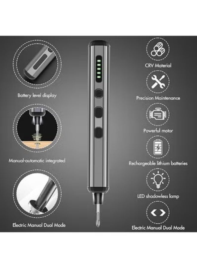 68-in-1 Cordless Electric Screwdriver – Precision Repair Tool with 64 Magnetic Bits, 5 Torque Modes & LED Lights – Ideal for Phone, Laptop & Electronics - Image 2