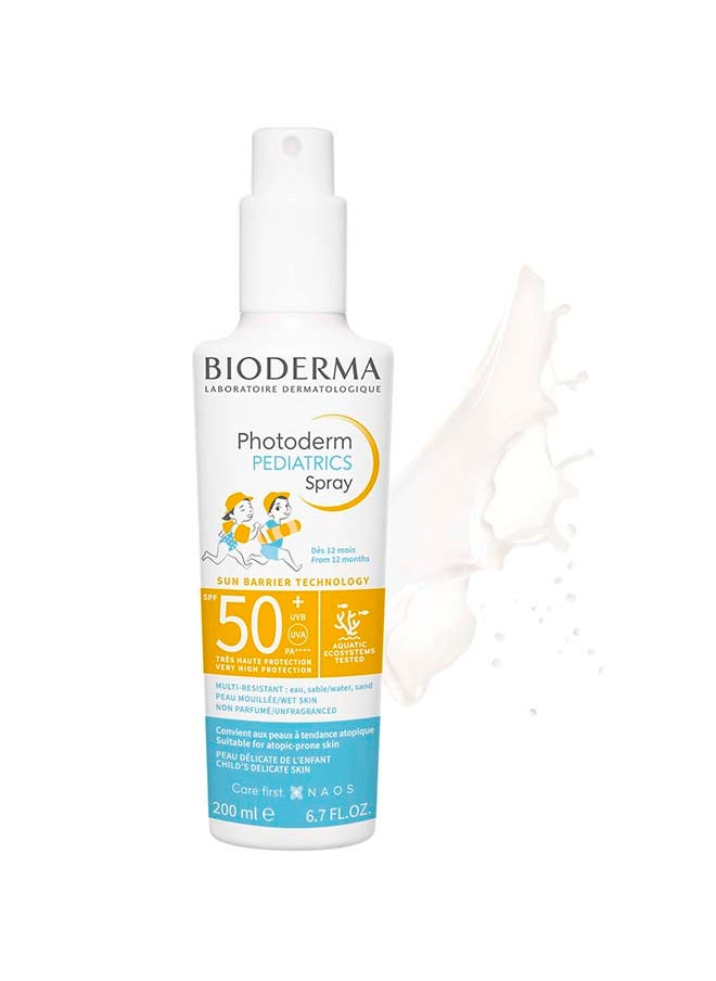 Bioderma Photoderm Pediatrics Spray Spf50+ Sunscreen Baby And Children Skin 200Ml  - Image 3
