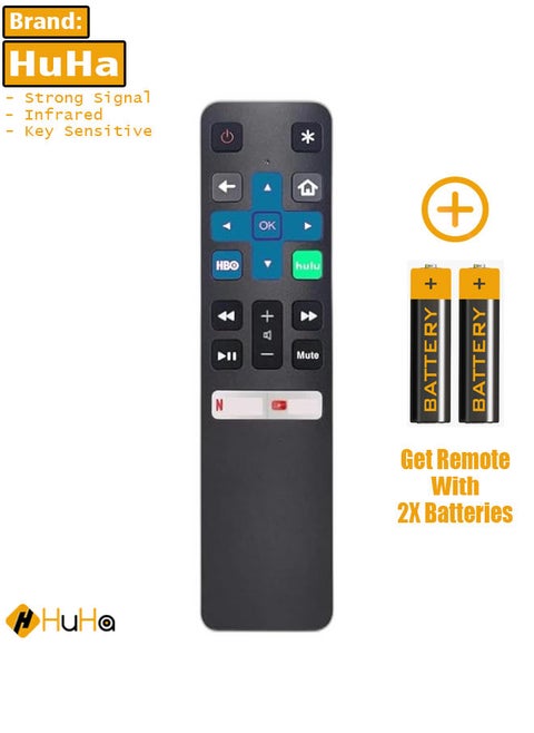 Basic Replacement Remote for Insignia NS 24DF310NA19, NS 32DF310NA19, NS 39DF510NA19, NS 43DF710NA19, NS 50DF710NA19, NS 55DF710NA19 – Compatible TV Remote Control Without Voice Recognition,