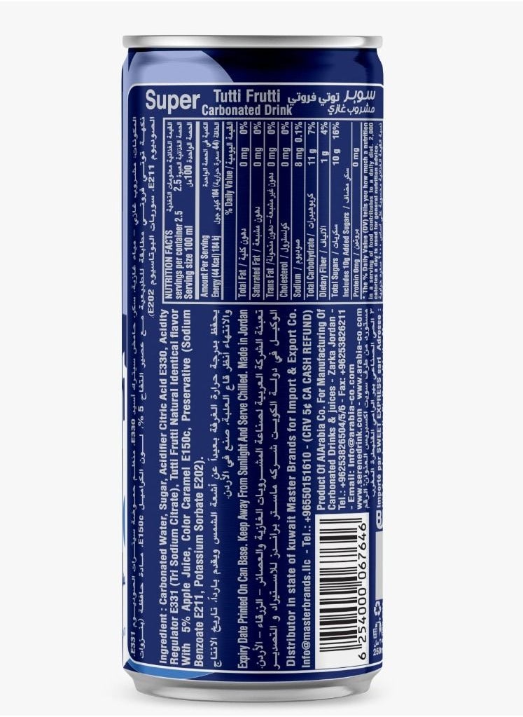Super - Super Tutti Frutti Carbonated Drink 250ml - Image 1