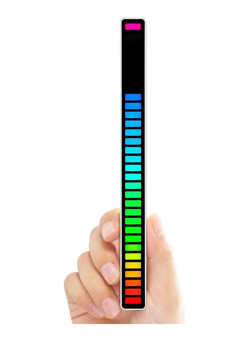 Led RGB Sound Control Lights, 2 Pack, Rechargeable LED Ambient Lights, Voice-Activated Rhythm Pickup, Colorful Music Sync, Car Laptop Party Outdoor Gaming Bistro  - Image 2