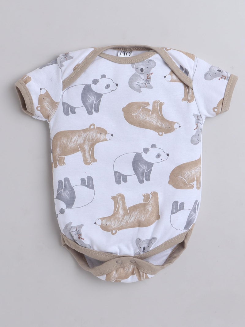 EIO Newborn Baby Cotton Romper Sleepsuit | Half Sleeve Jumpsuit Bodysuit for Boys & Girls | Soft Breathable Baby Clothes Combo Pack - Image 4