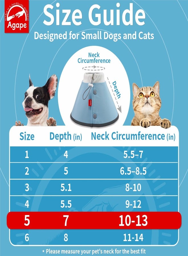 Agape Soft Dog Cone for Small Dogs & Cats, Comfy Dogs Recovery Collar After Surgery, Adjustable E Collar Alternative to Stop Licking, Protective Elizabethan Collars for Pup, Comfortable Dog Cones - Image 2