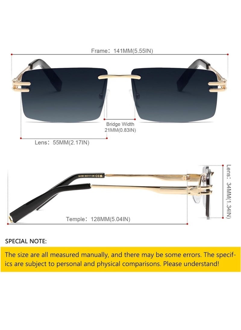 Gasin New Rimless Fashion Trend Sunglasses Personalized Sunglasses UV Protection Unisex  - Image 2