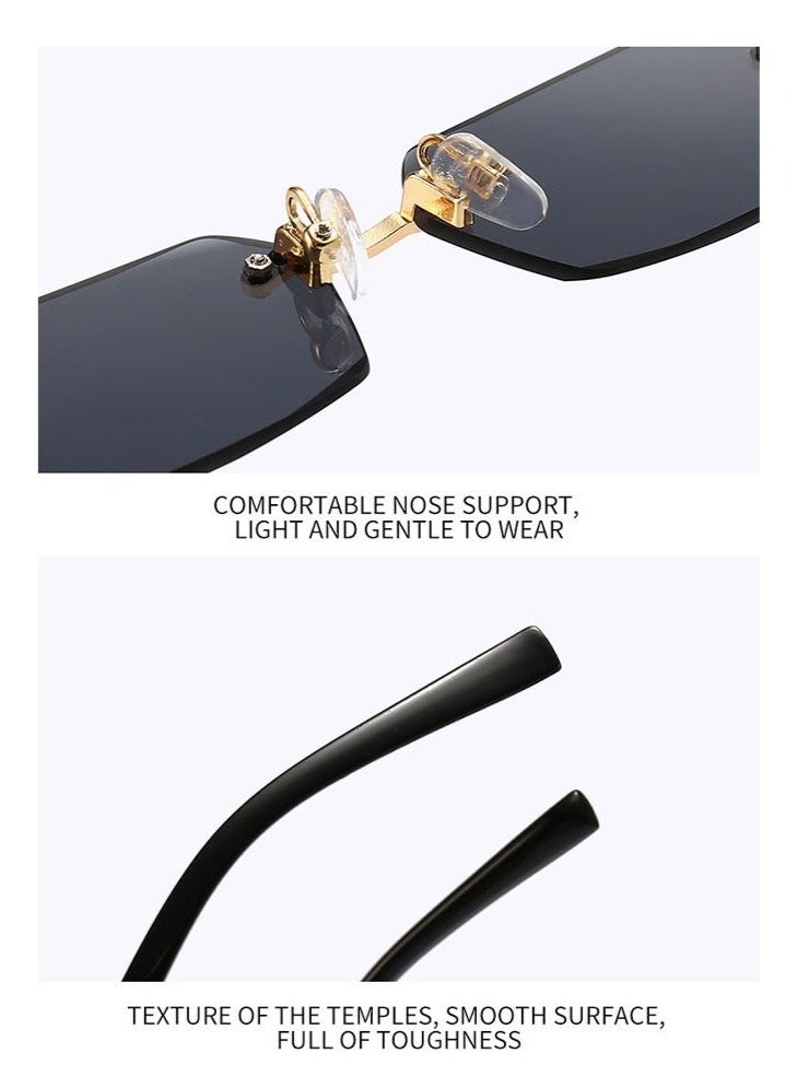 Gasin New Rimless Fashion Trend Sunglasses Personalized Sunglasses UV Protection Unisex - Image 4