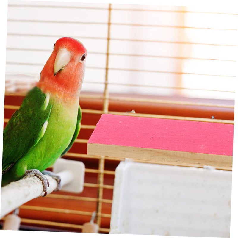 Khaki Parrot Stand Platform Bird Exercise Perch Cage Accessories Toy 15X8X1CM - Image 3