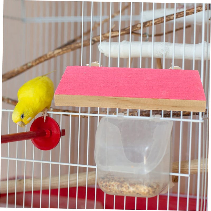 Khaki Parrot Stand Platform Bird Exercise Perch Cage Accessories Toy 15X8X1CM - Image 5