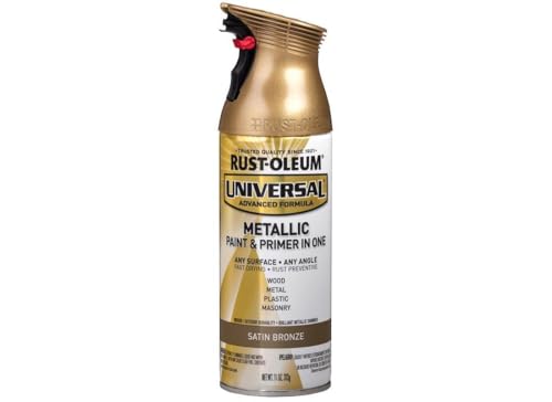 RUST-OLEUM رش طلاء معدني عالمي من راست-أوليوم 314560 لجميع الأسطح، 11 أونصة، برونزي ساتان - Image 5