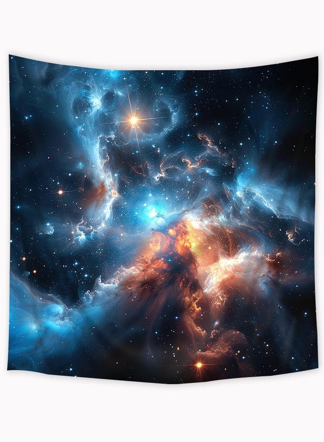 ريديكور نسيج جداري من رييديكور، بتصميم سديم المجرة والفضاء الخارجي، مقاس 91 بوصة عرضًا × 71 بوصة ارتفاعًا، يصور سماءً زرقاء مرصعة بالنجوم، يعلق على الحائط، مستوحى من عالم الكون والنظام الشمسي، يضفي لمسةً ساحرةً على ديكور المنزل أو غرفة النوم أو غرفة المعيشة. - Image 2