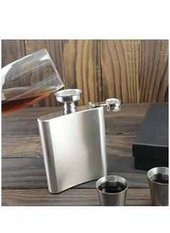HomarKet Set Portable Luxury Stainless Steel Hip Flask 7oz Wine Bottle Pocket with Funnel and Glass  - Image 5