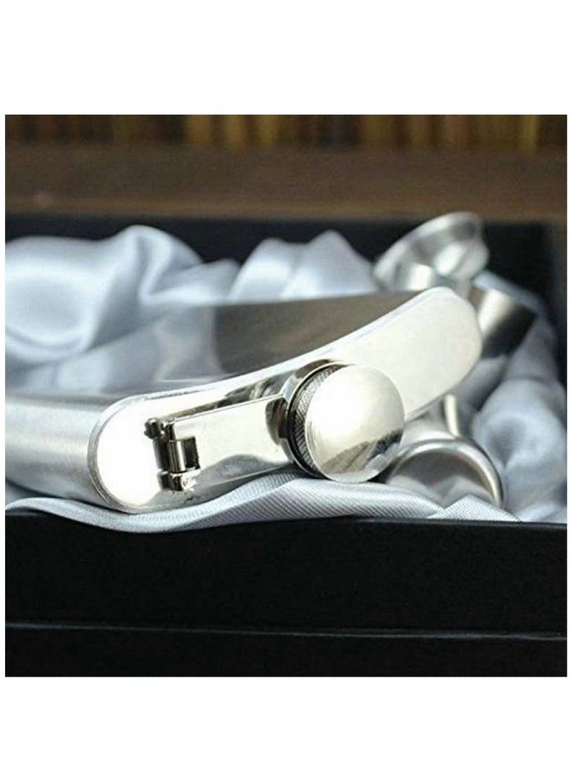 HomarKet Set Portable Luxury Stainless Steel Hip Flask 7oz Wine Bottle Pocket with Funnel and Glass  - Image 4