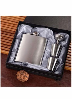 HomarKet Set Portable Luxury Stainless Steel Hip Flask 7oz Wine Bottle Pocket with Funnel and Glass  - Image 3