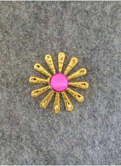 Spinner Luxury Gold Zinc Alloy Fidget Spinner with 12 Arms Design with Pink Center  - Durable and Portable Handheld for Comfort and Focus Fidget Spinner  - Image 3