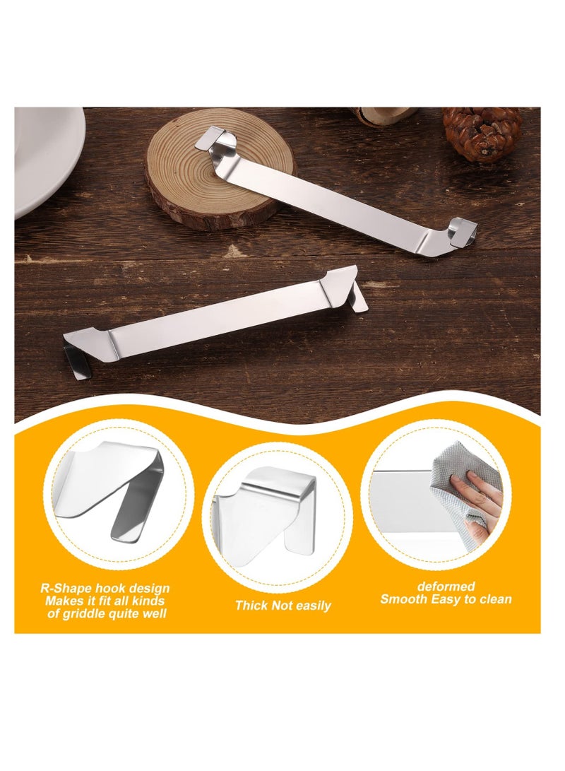 KASTWAVE حامل ملعقة شواية 2 قطعة، رف أدوات الشواء المصنوع من الفولاذ المقاوم للصدأ، ملحقات شواية النزهة في الهواء الطلق، مناسبة لشواية بلاكستون، رويال جوميت، كامب شيف - Image 4