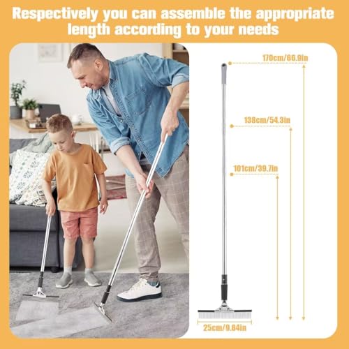 Astfys Big Carpet Rake with Long Handle Making Carpets Fluffy Again Clean Hair Let Carpet Restore SoftnessIron Black and Silver - Image 3