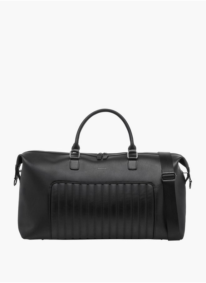DUCHINI Duchini Textured Duffle Bag with Detachable Strap and Zip Closure  - Image 1