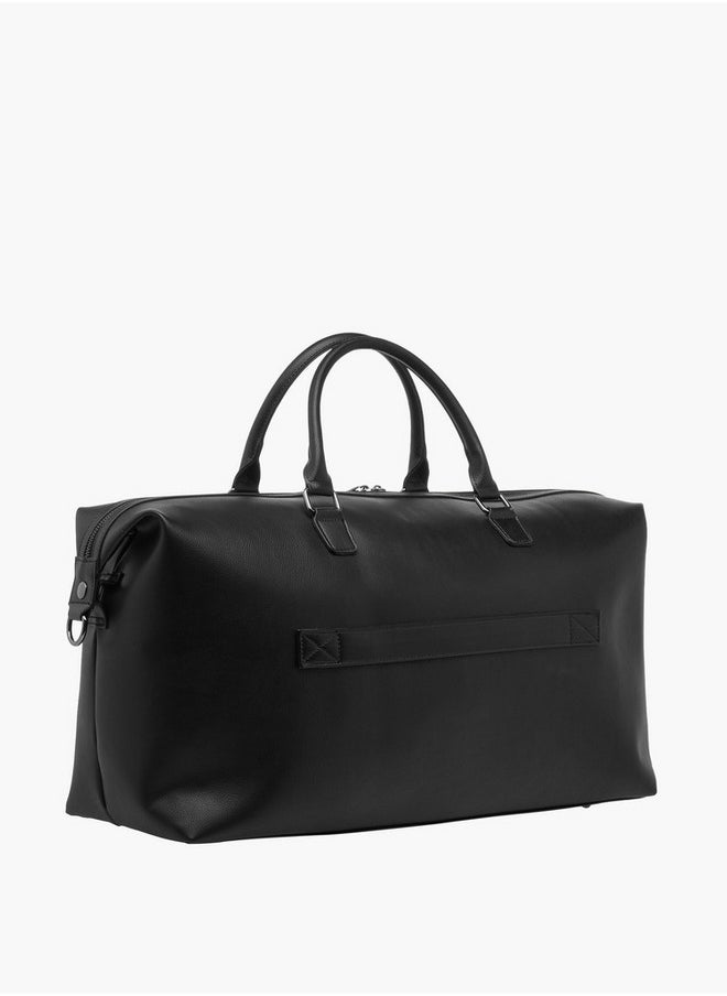 DUCHINI Duchini Textured Duffle Bag with Detachable Strap and Zip Closure  - Image 3