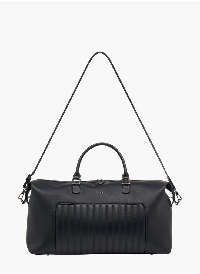 DUCHINI Duchini Textured Duffle Bag with Detachable Strap and Zip Closure  - Image 2