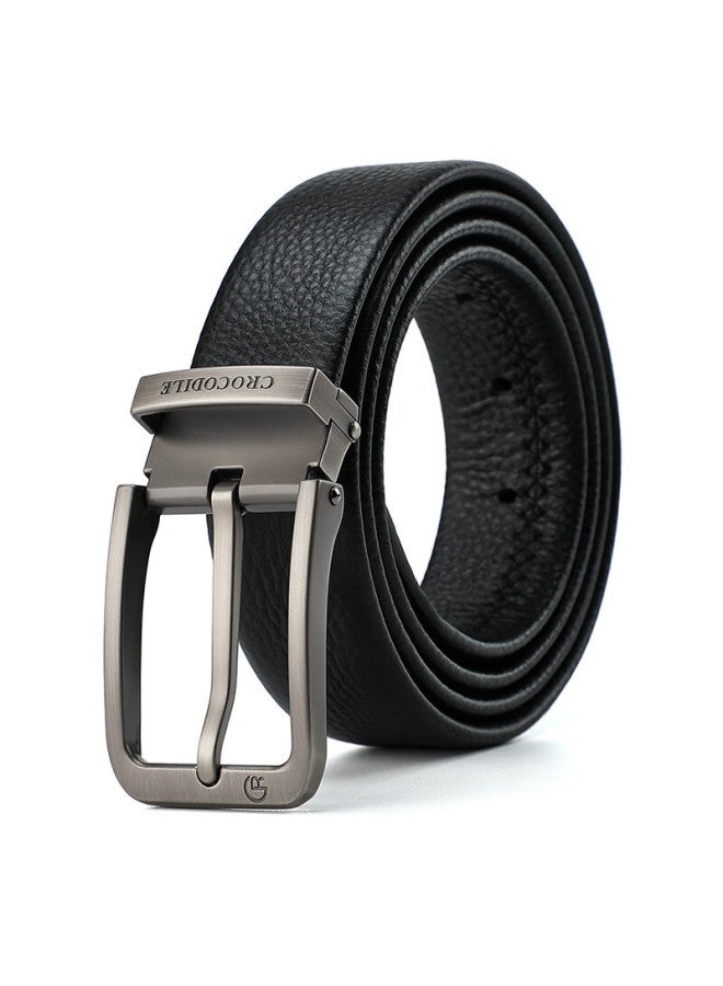 Crocodile New Year Gift, Top-grain Leather Youth Belt With Pin Buckle, Fashionable Men's Waistband, Birthday Present For Me - Image 5