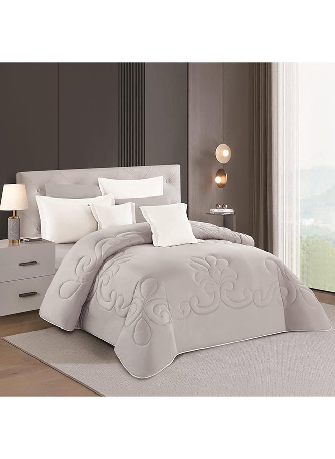 Stargold Duvet Cover Set 8 Pieces Comforter Set with Bed Skirt Quilt Cover Fitted Sheet Pillow Cover Comforter 220X240 cm King Size Mattress  - Image 2