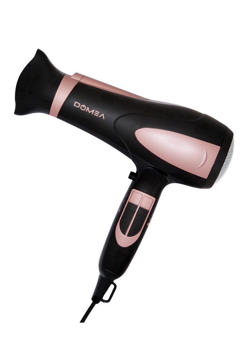DOMEA 2200W Professional Hair Dryer with Cool Shot Button - 2 Speed & 3 Heat Settings, Concentrator Nozzle, Overheat Protection, Ionic Technology, Lightweight for All Hair Types - Image 1