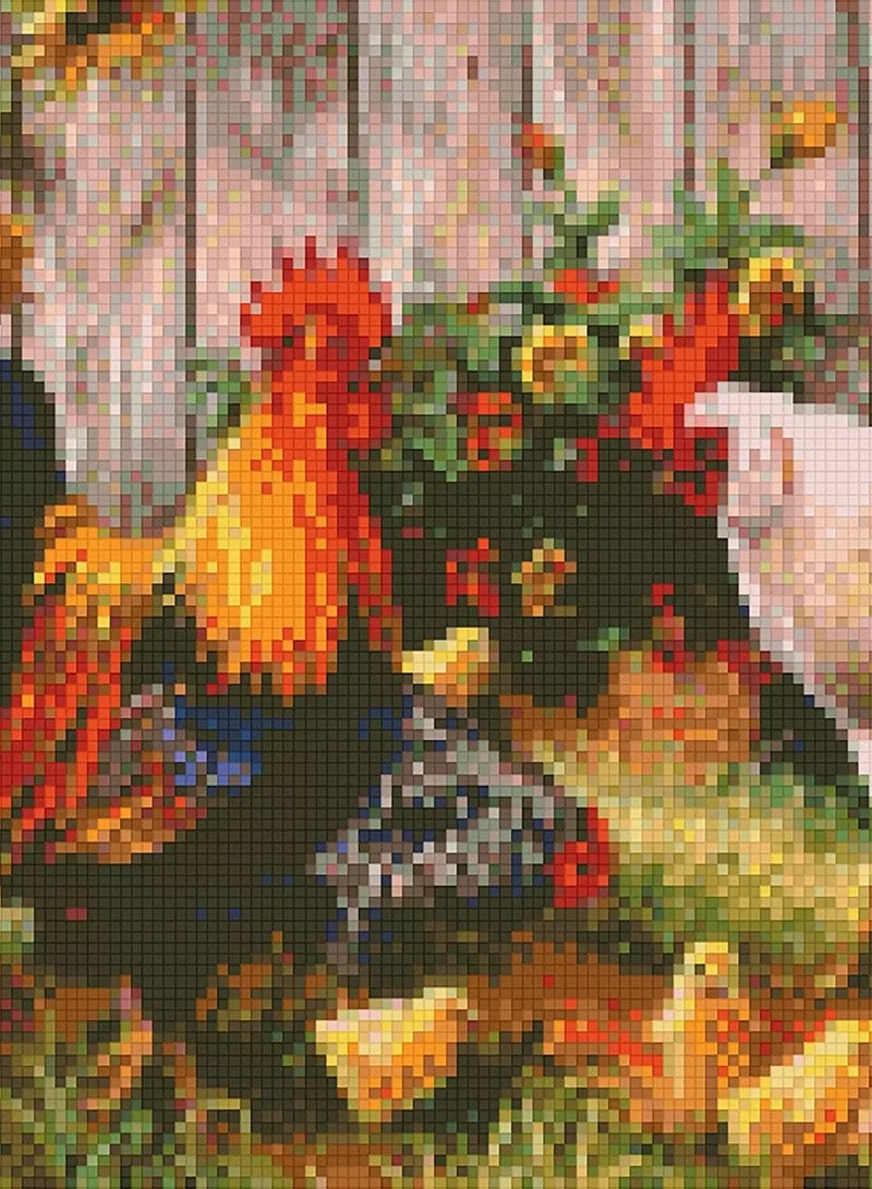 Chicken Print DIY Diamond Painting Without Frame - Image 2