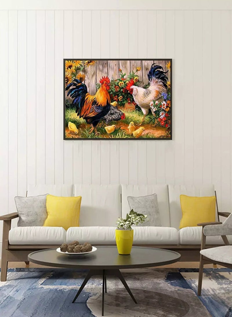 Chicken Print DIY Diamond Painting Without Frame - Image 3
