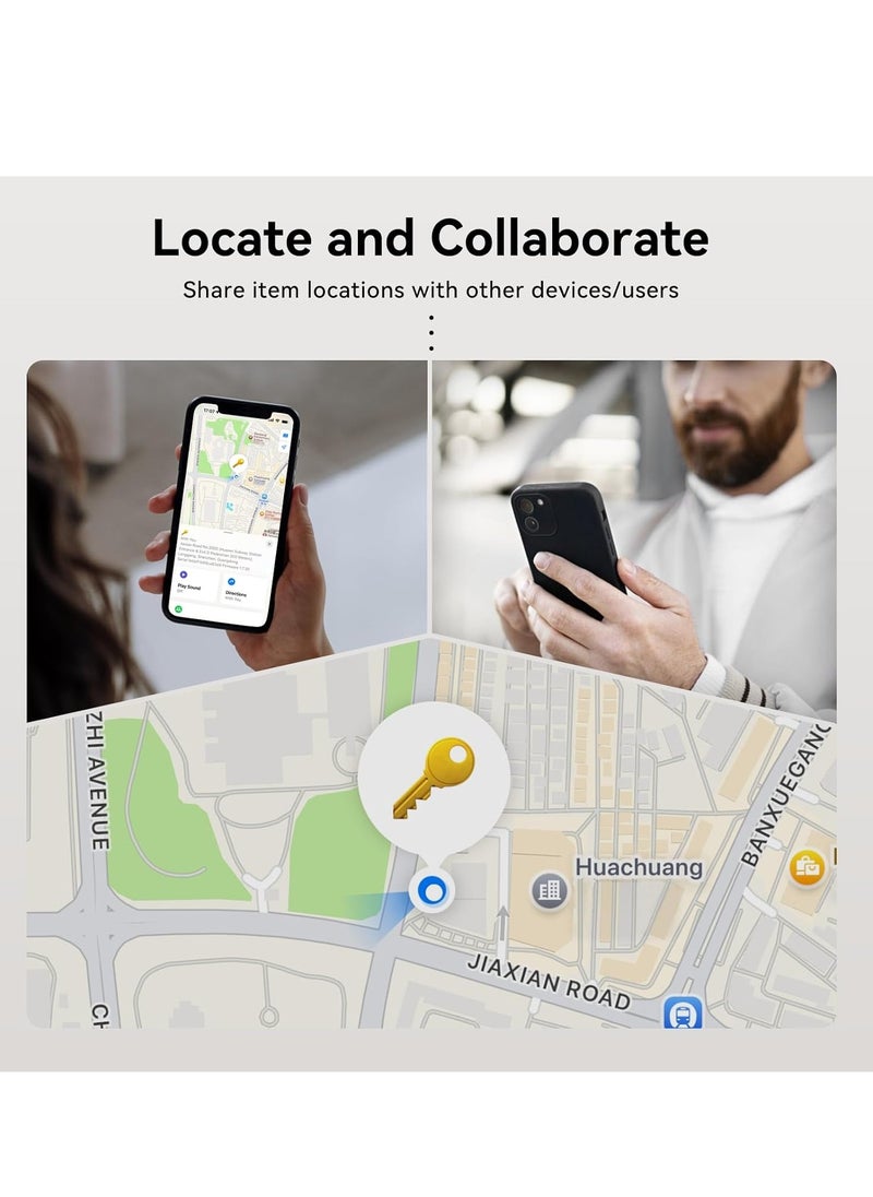 2 Packs Bluetooth Tracker, Smart Tag Locator Tracking Device, Keys Finder and Item Locator,Air Tracker Item Finders with Find My(iOS Only) Track Your Keys,Wallet,Luggage,Pets and Bag