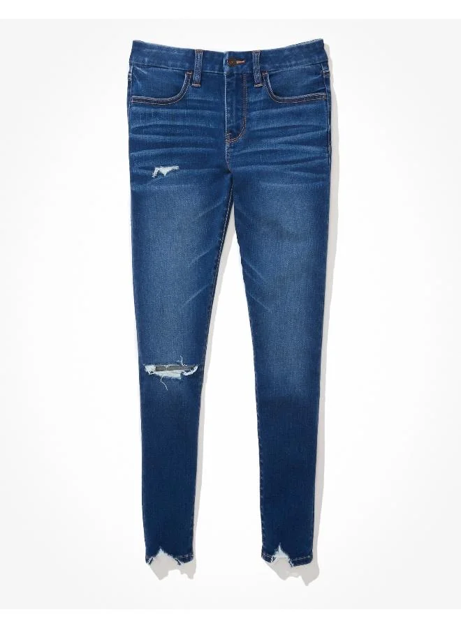 امريكان ايجل AE Forever Soft Ripped Low-Rise Jegging Crop