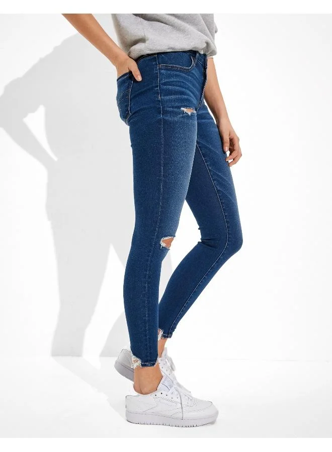 امريكان ايجل AE Forever Soft Ripped Low-Rise Jegging Crop