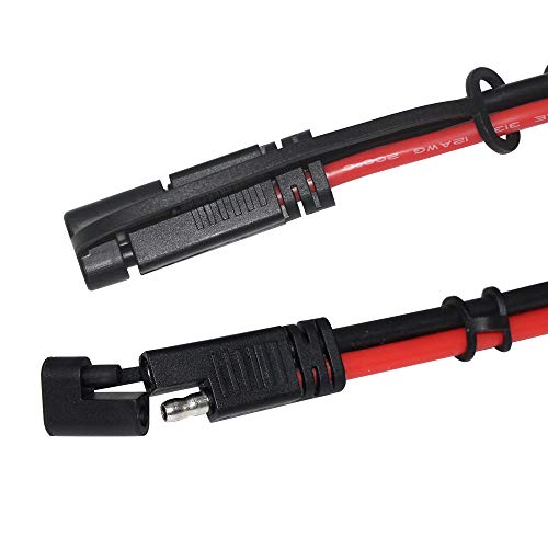 SPARKING [2 PACK] SPARKING 3FT 12AWG SAE to SAE Extension Cable 2Pin Bullet Quick Connect Heavy Duty Wire Harness with Waterproof Cap(3FT) - Image 2