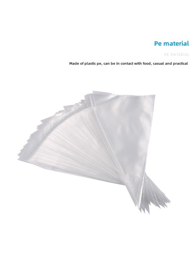 Baking Tools Disposable Pastry Bag Cake Cream Jam Chocolate Milking Bag Nozzle 1-100 PCs PE/PO-Color:12-inch-PE (sliding Surface)-Specifications:Small Size Stainless Steel Mounting Nozzle (random) - Image 3